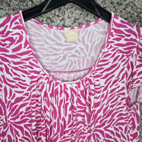 Michael Kors Top Womens Small Pink Scoop Neck Flutter Sleeve Casual Ladies - Picture 4 of 7